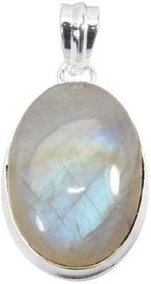 RATAN BAZAAR Silver Moonstone Stone Pendant