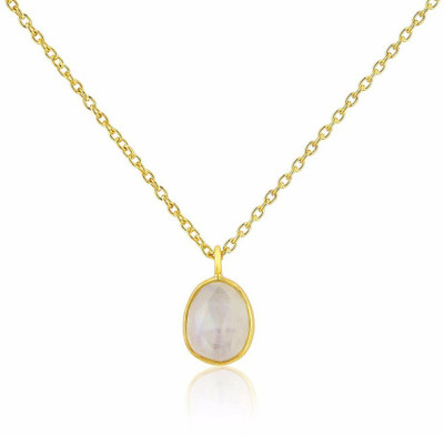 RATAN BAZAAR Gold-plated Moonstone Stone Pendant