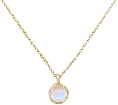 RATAN BAZAAR Gold-plated Moonstone Stone Pendant