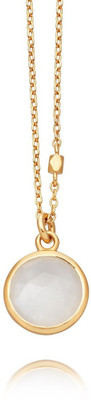 RATAN BAZAAR Gold-plated Moonstone Stone Pendant