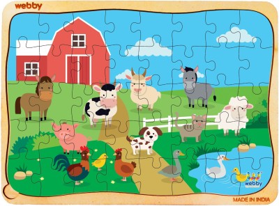Webby Farm House Wooden Jigsaw Puzzle, 40pcs(40 Pieces)