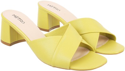 METRO Women Heels(Yellow , 7)