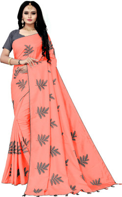 BHAKTI BHUSHAN CREATION Embroidered Bollywood Georgette, Art Silk Saree(Pink)