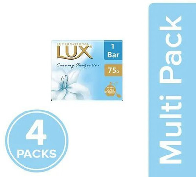 LUX International Creamy Perfection Soap Bar 75 gm (Pack Of 4)(4 x 18.75 g)