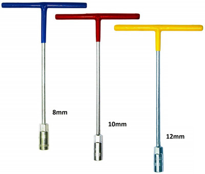 ASAONE High Quality T Spanner 3 set 8mm_10mm and_12mm (Pack of 3) High Quality T Spanner 3 set 8mm 10mm and 12mm (Pack of 3) Single Sided T Type Wrench(Pack of 3)