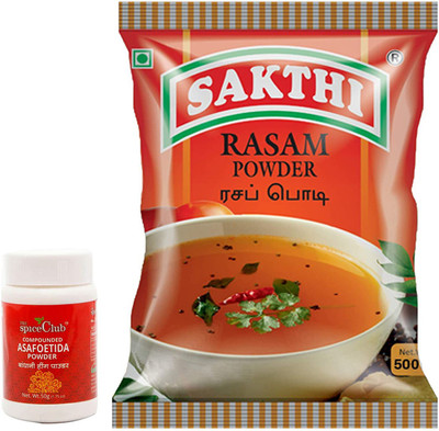 The Spice Club Compounded Asafoetida Powder 50g + Sakthi Rasam Powder 500g - Value Pack(2 x 275 g)