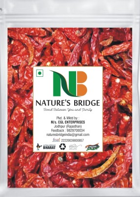 Nature's Bridge Mathania's Lal Mirch Sabut (400 Gm) / Dry Red Chilli Whole / Dry Red Chilli / Red Chilli Whole(400 g)