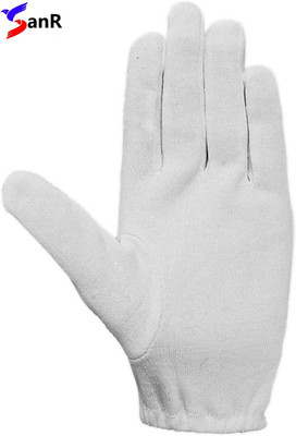SanR Cotton Motion Cricket Inner Gloves for small boys Wicket Keeping Gloves(White)