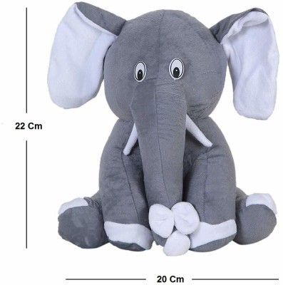 KPN Long Soft Lovable hugable Cute Grey Elephant For Kids Soft Animal Toy For Birthday Gift Item - 26 cm  - 30 cm(Multicolor)