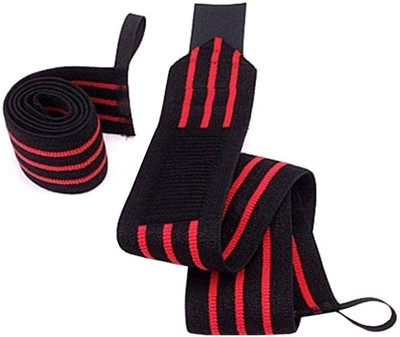 SanR Wrist Wrap With Thumb Loops Red Colour Wrist Support(Black, Red)