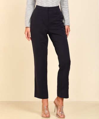 AND Regular Fit Women Blue Trousers