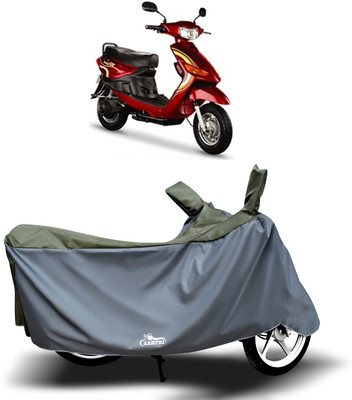 DROHAR Waterproof Two Wheeler Cover for Indus(Yo Spark, Green)