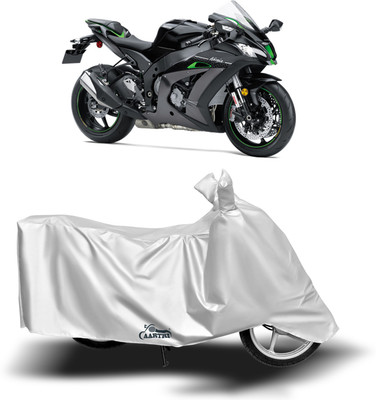 DROHAR Two Wheeler Cover for Kawasaki(Ninja ZX 10R, Silver)