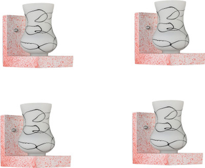 Somil Wallchiere Wall Lamp Without Bulb(Pack of 4)