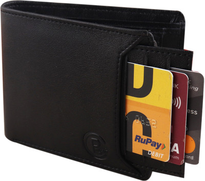 Felice Men Black Artificial Leather Wallet(6 Card Slots)