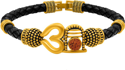 NAKABH Leather Gold-plated Bracelet