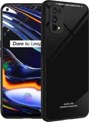 Creativo Back Cover for OPPO A54 5G Luxurious 9H Toughened Glass Back Case Shockproof TPU Bumper(Black, 3D Case, Pack of: 1)