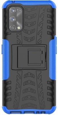 Accessories Kart Back Cover for Realme 7 premium dazzle tyre case with kick stand with superior quality(Blue)