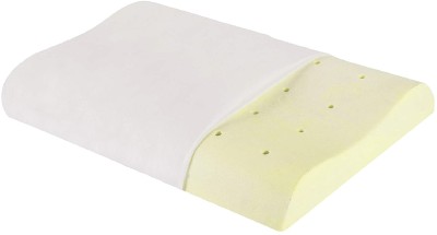 The White Willow Small Size Cervical Contour Ventilated Active Memory Foam Solid Sleeping Pillow Pack of 1(Off White)