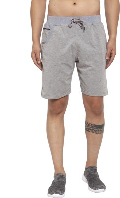 UZARUS Solid Men Grey Basic Shorts