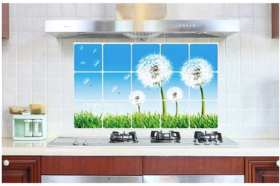 KAAF 90 cm Kitchen Sticker (60cmx90cm) Oil Proof Decal Sticker Heat-Resistant Waterproof Tile Wall Self-Adhesive Stickers Self Adhesive Sticker(Pack of 1)