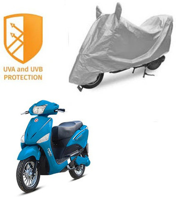 SANJU Waterproof Two Wheeler Cover for Hero(Electric Optima, Silver)