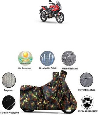JVG Waterproof Two Wheeler Cover for Bajaj(Pulsar AS 150, Multicolor)