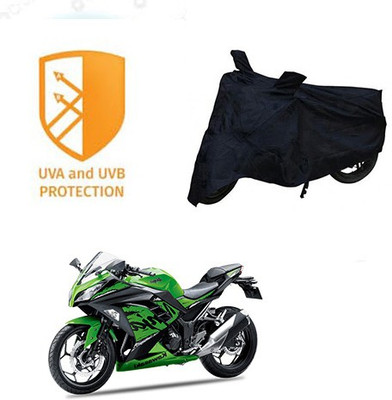 SANJU Waterproof Two Wheeler Cover for Kawasaki(Ninja 300, Black)