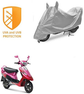 SANJU Waterproof Two Wheeler Cover for TVS(Scooty Pep+, Silver)
