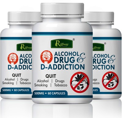 Riffway Alcohol Drug D-Addiction Solution To Quits Alcohol Habbit Nasha Mukti(Pack of 3)