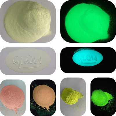 JASH GLOW IN THE DARK 4 colours glow paint powders(green,blue,orange,yellow)each 25gm(Total 100gm)