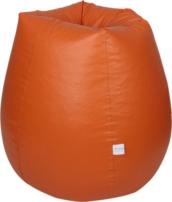 Sattva XXXL Classic Teardrop Bean Bag  With Bean Filling(Orange)