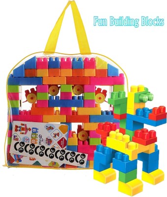 BOZICA 100 Pcs Building Blocks,Creative Learning Toy For Kids Puzzle Assembling Shape Building Unbreakable Toy Set(Multicolor)