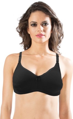 DAZZLE DB541 Women T-Shirt Non Padded Bra(Black)