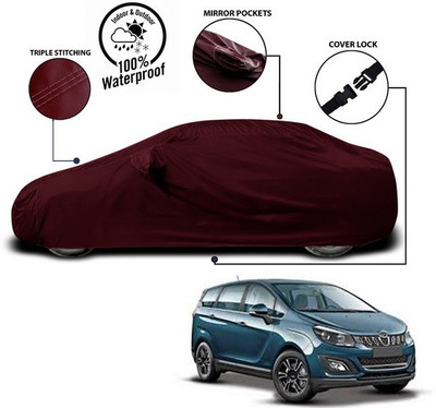 ANTHUB Car Cover For Mahindra Marazzo (With Mirror Pockets)(Red)