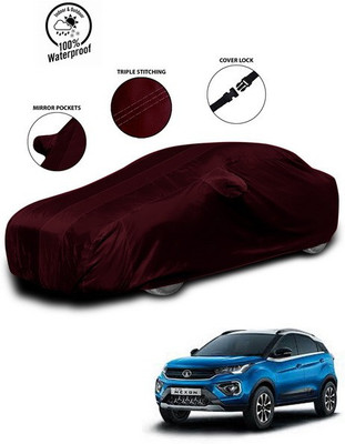 ANTHUB Car Cover For Tata Nexon (With Mirror Pockets)(Red)