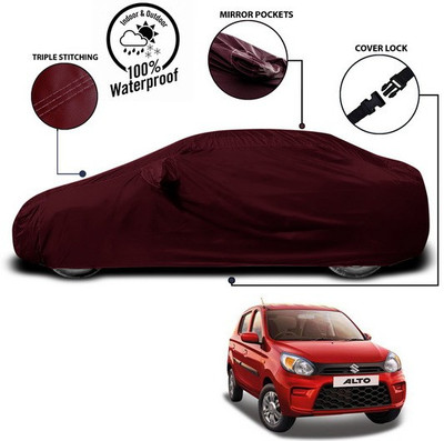 ANTHUB Car Cover For Maruti Suzuki A-Star (With Mirror Pockets)(Red)