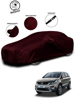 ANTHUB Car Cover For Tata Hexa (With Mirror Pockets)(Red)