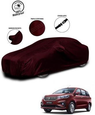 ANTHUB Car Cover For Maruti Suzuki Ertiga (With Mirror Pockets)(Red)