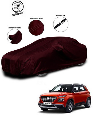 ANTHUB Car Cover For Hyundai Venue (With Mirror Pockets)(Red)