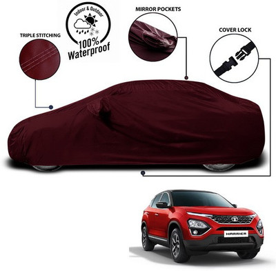 ANTHUB Car Cover For Tata Harrier (With Mirror Pockets)(Red)