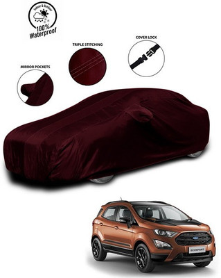ANTHUB Car Cover For Ford Ecosport (With Mirror Pockets)(Red)