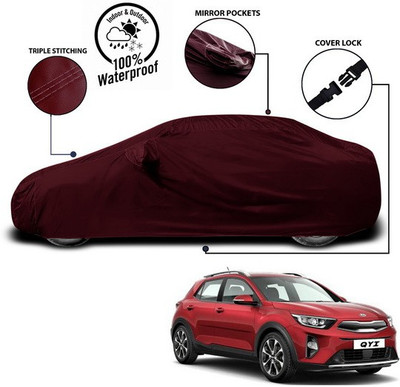 ANTHUB Car Cover For Kia QYI (With Mirror Pockets)(Red)