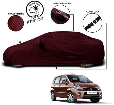 ANTHUB Car Cover For Maruti Suzuki Zen Estilo (With Mirror Pockets)(Red)