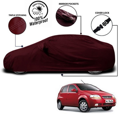 SEBONGO Car Cover For Chevrolet UVA (With Mirror Pockets)(Red)