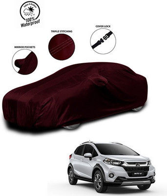 ANTHUB Car Cover For Honda WRV (With Mirror Pockets)(Red)