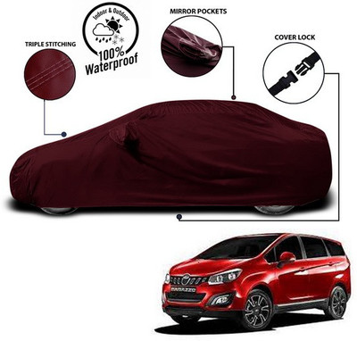 ANTHUB Car Cover For Mahindra Marazzo (With Mirror Pockets)(Red)