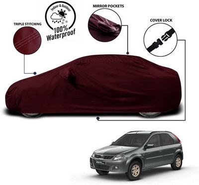 ANTHUB Car Cover For Mahindra Verito Vibe (With Mirror Pockets)(Red)