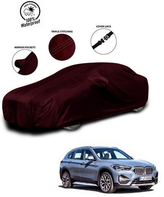 ANTHUB Car Cover For BMW X1 (With Mirror Pockets)(Red)