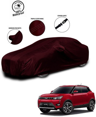 ANTHUB Car Cover For Mahindra XUV 300 (With Mirror Pockets)(Red)